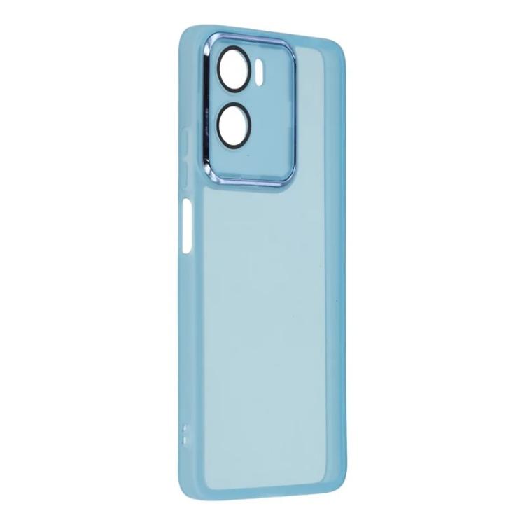 For Motorola Moto G06 Power / G06 4G WANLONFENG Electroplated Frame Translucent TPU Phone Case with Screen Film