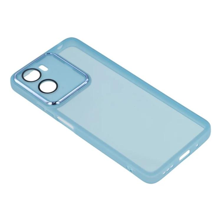 For Motorola Moto G06 Power / G06 4G WANLONFENG Electroplated Frame Translucent TPU Phone Case with Screen Film