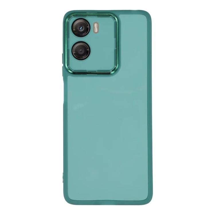 For Motorola Moto G06 Power / G06 4G WANLONFENG Electroplated Frame Translucent TPU Phone Case with Screen Film