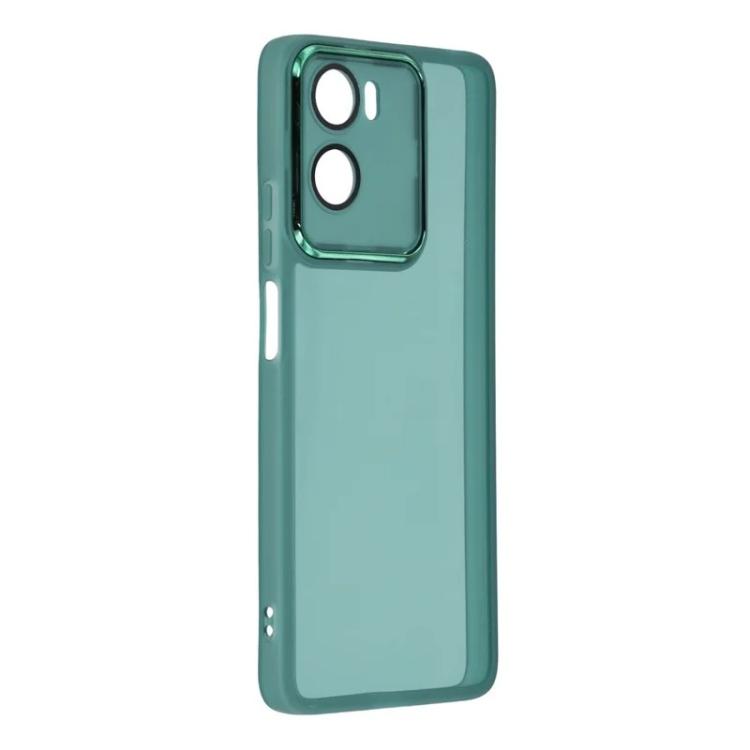 For Motorola Moto G06 Power / G06 4G WANLONFENG Electroplated Frame Translucent TPU Phone Case with Screen Film