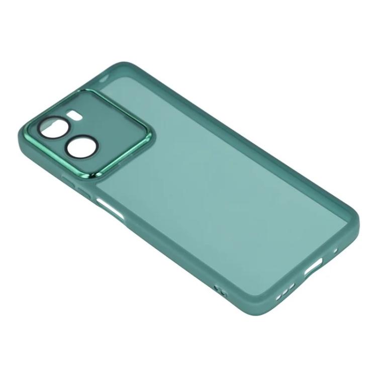 For Motorola Moto G06 Power / G06 4G WANLONFENG Electroplated Frame Translucent TPU Phone Case with Screen Film