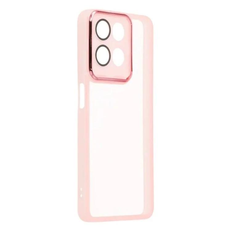 For Motorola Moto G17 Power / G17 4G WANLONFENG Electroplated Frame Translucent TPU Phone Case with Screen Film