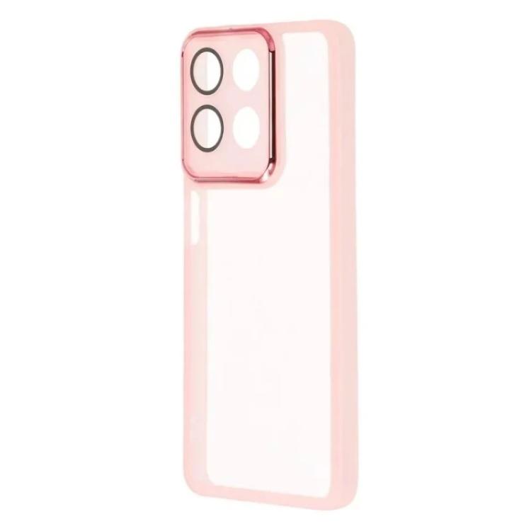 For Motorola Moto G17 Power / G17 4G WANLONFENG Electroplated Frame Translucent TPU Phone Case with Screen Film