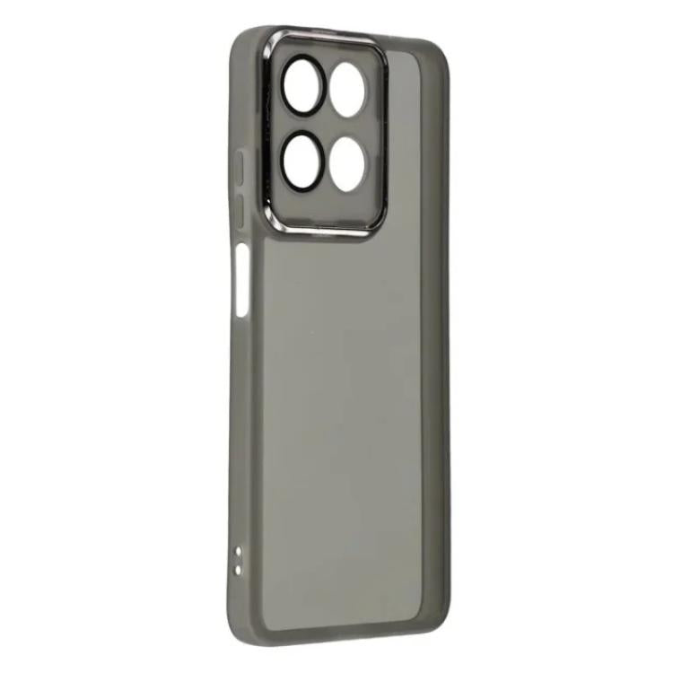 For Motorola Moto G17 Power / G17 4G WANLONFENG Electroplated Frame Translucent TPU Phone Case with Screen Film