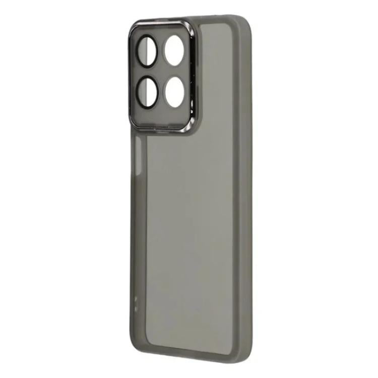 For Motorola Moto G17 Power / G17 4G WANLONFENG Electroplated Frame Translucent TPU Phone Case with Screen Film