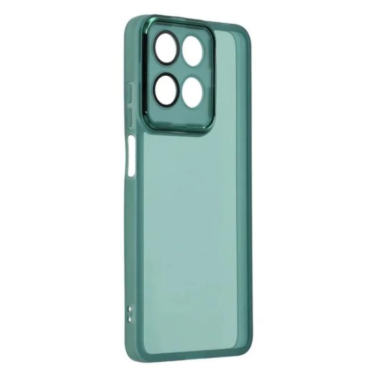For Motorola Moto G17 Power / G17 4G WANLONFENG Electroplated Frame Translucent TPU Phone Case with Screen Film