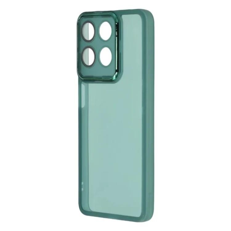 For Motorola Moto G17 Power / G17 4G WANLONFENG Electroplated Frame Translucent TPU Phone Case with Screen Film