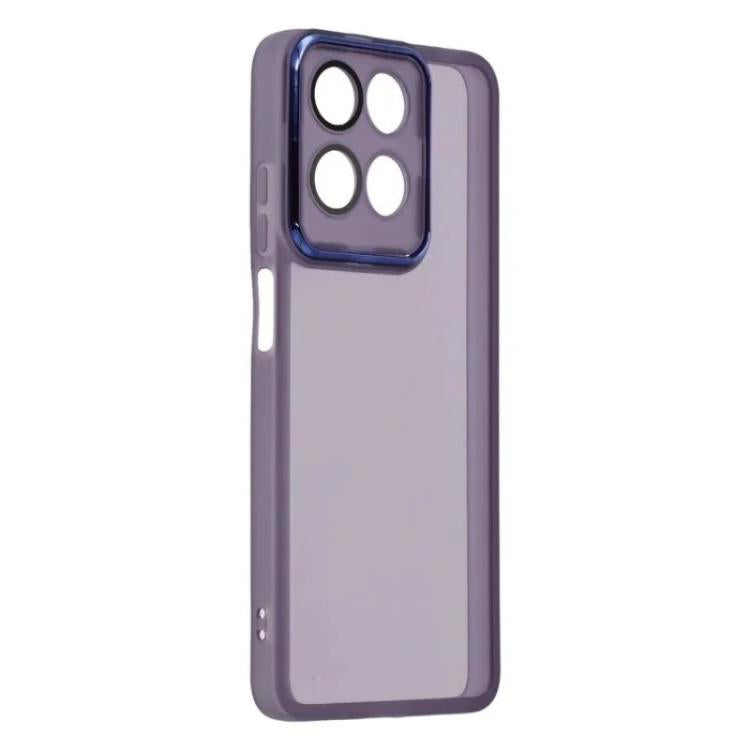 For Motorola Moto G17 Power / G17 4G WANLONFENG Electroplated Frame Translucent TPU Phone Case with Screen Film
