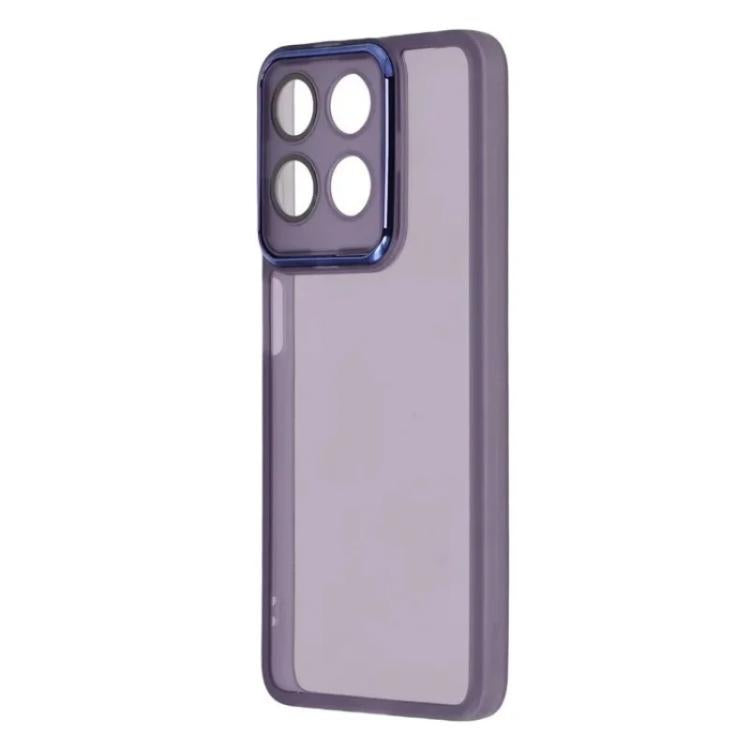 For Motorola Moto G17 Power / G17 4G WANLONFENG Electroplated Frame Translucent TPU Phone Case with Screen Film