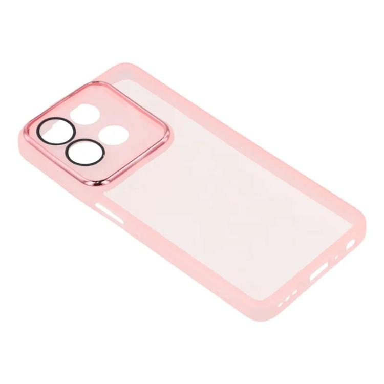 For Motorola Moto G56 5G WANLONFENG Electroplated Frame Translucent TPU Phone Case with Screen Film