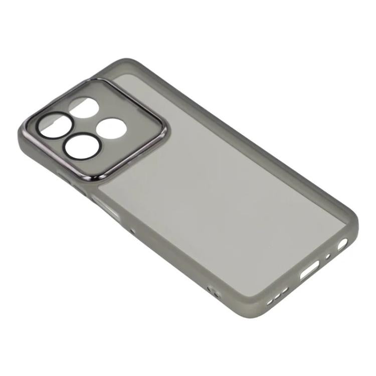 For Motorola Moto G56 5G WANLONFENG Electroplated Frame Translucent TPU Phone Case with Screen Film