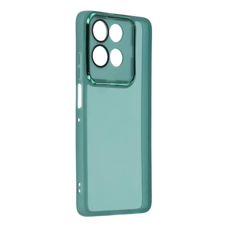 For Motorola Moto G56 5G WANLONFENG Electroplated Frame Translucent TPU Phone Case with Screen Film
