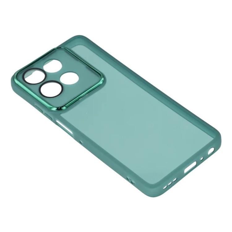 For Motorola Moto G56 5G WANLONFENG Electroplated Frame Translucent TPU Phone Case with Screen Film