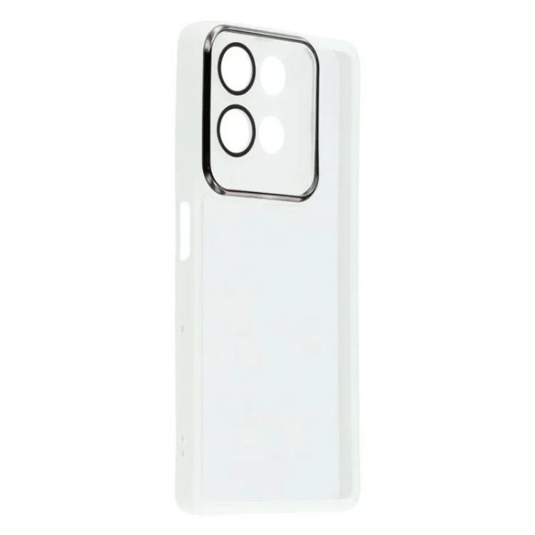 For Motorola Moto G75 5G WANLONFENG Electroplated Frame Translucent TPU Phone Case with Screen Film