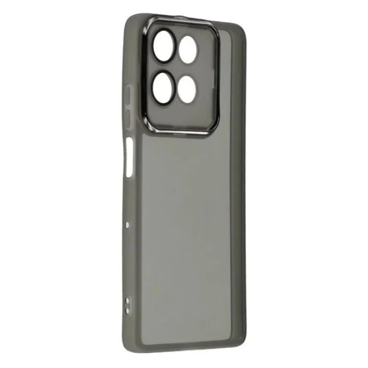 For Motorola Moto G75 5G WANLONFENG Electroplated Frame Translucent TPU Phone Case with Screen Film