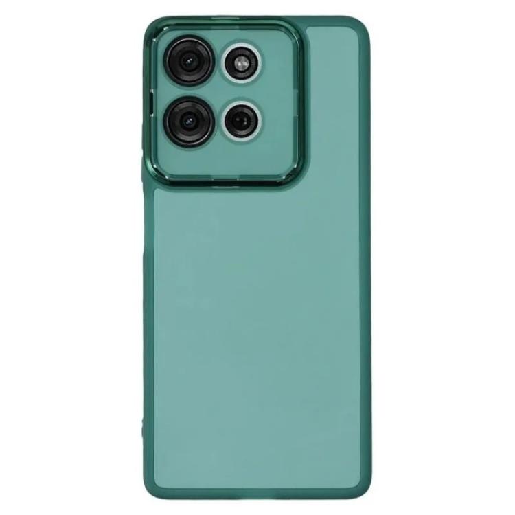 For Motorola Moto G75 5G WANLONFENG Electroplated Frame Translucent TPU Phone Case with Screen Film