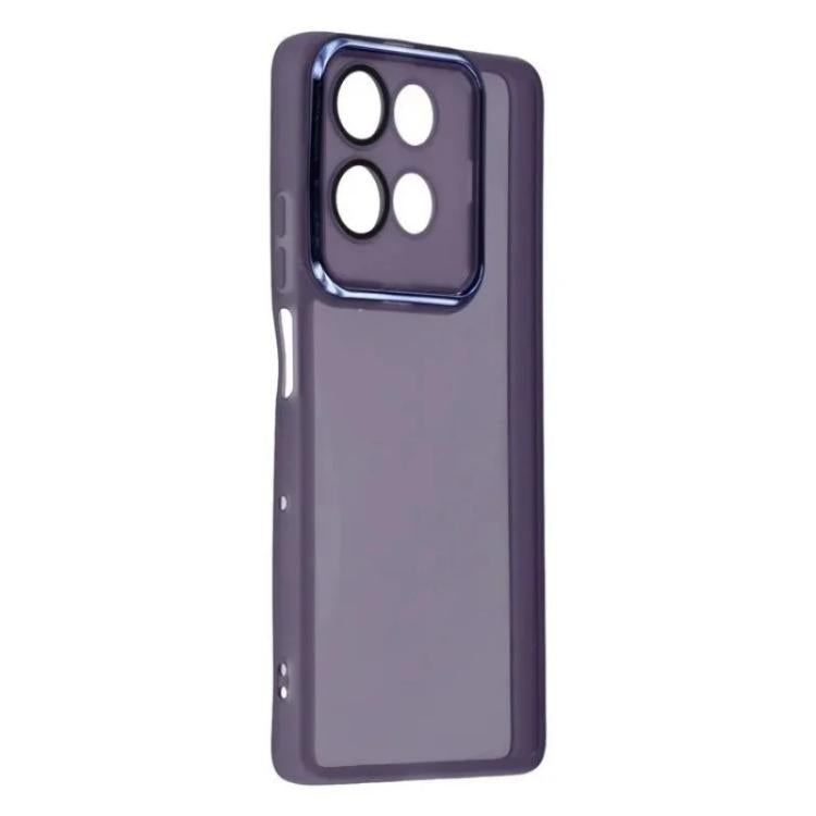 For Motorola Moto G75 5G WANLONFENG Electroplated Frame Translucent TPU Phone Case with Screen Film