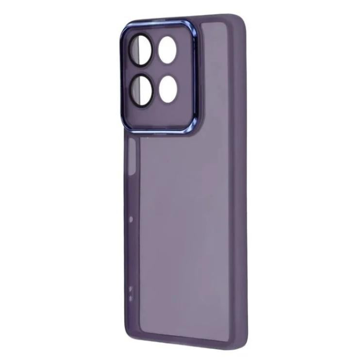For Motorola Moto G75 5G WANLONFENG Electroplated Frame Translucent TPU Phone Case with Screen Film