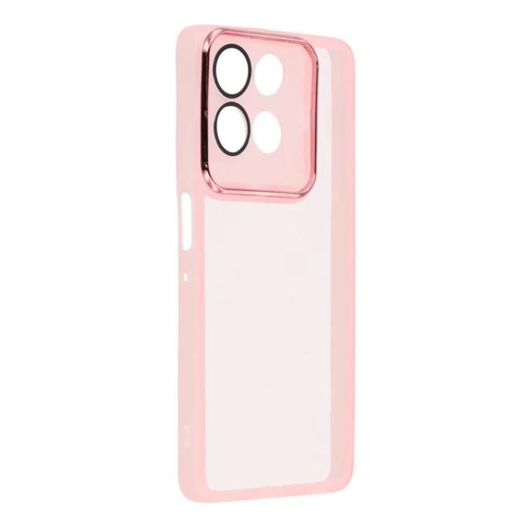 For Motorola Moto G86 5G WANLONFENG Electroplated Frame Translucent TPU Phone Case with Screen Film