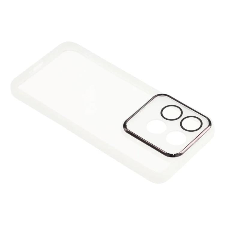 For Motorola Edge 70 5G WANLONFENG Electroplated Frame Translucent TPU Phone Case with Screen Film