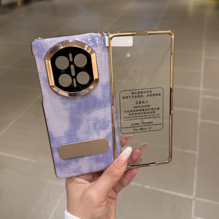 For Huawei Mate X7 Integrated Bamboo Knot Pattern Rotating Stand Shockproof Phone Case
