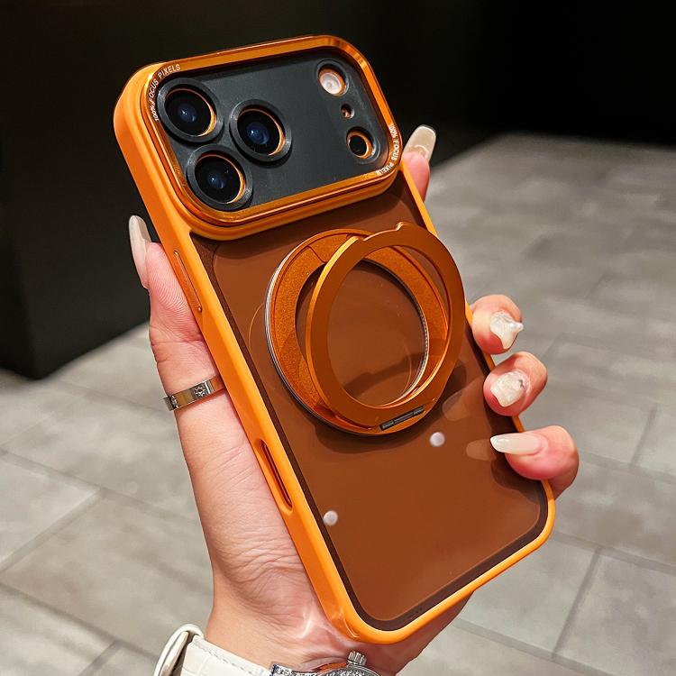 For iPhone 17 Pro Max Electroplated Eagle Eye Rotating Bracket Magnetic Phone Case