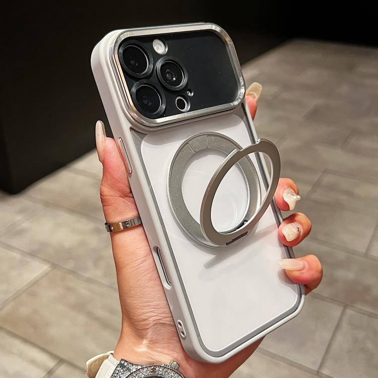 For iPhone 16 Pro Max Electroplated Eagle Eye Rotating Bracket Magnetic Phone Case