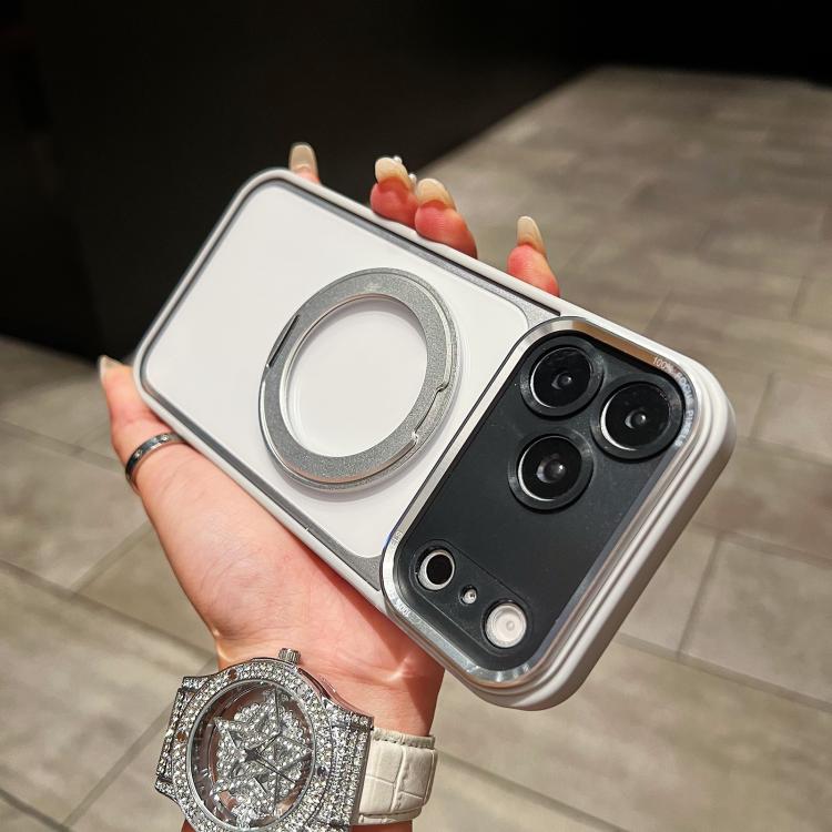 For iPhone 17 Electroplated Eagle Eye Rotating Bracket Magnetic Phone Case