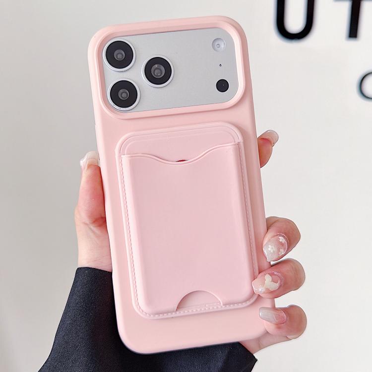 For iPhone 17 Pro Macaron-Style Card Holder Magnetic TPU Phone Case