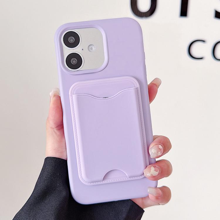 For iPhone 17 Macaron-Style Card Holder Magnetic TPU Phone Case