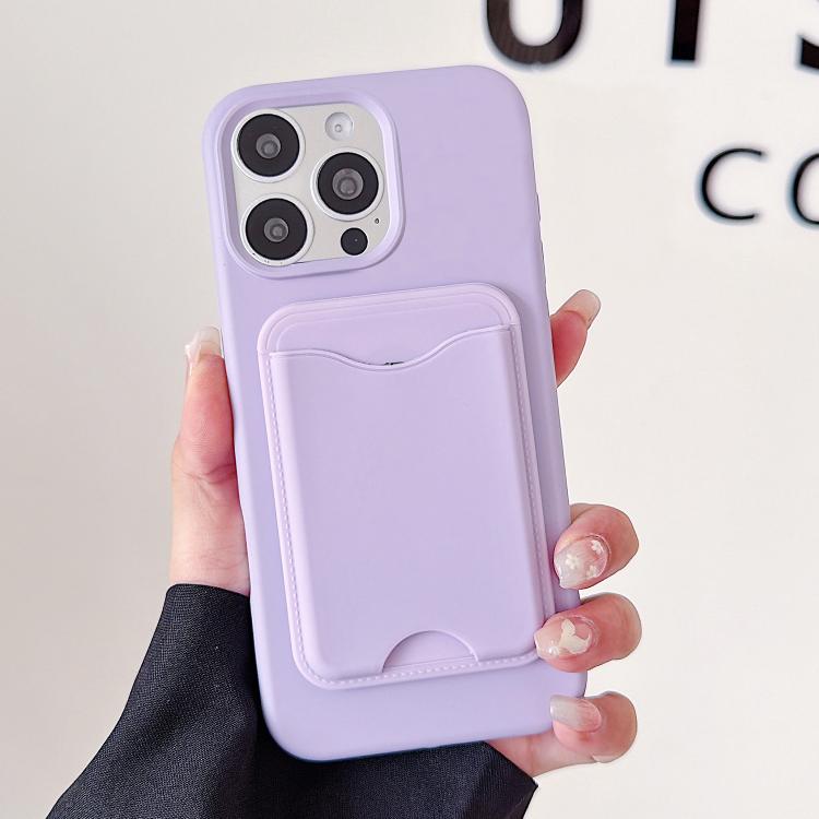 For iPhone 16 Pro Max Macaron-Style Card Holder Magnetic TPU Phone Case