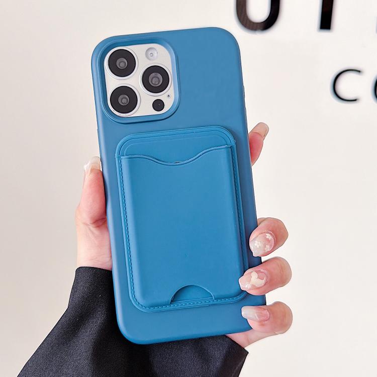 For iPhone 16 Pro Macaron-Style Card Holder Magnetic TPU Phone Case