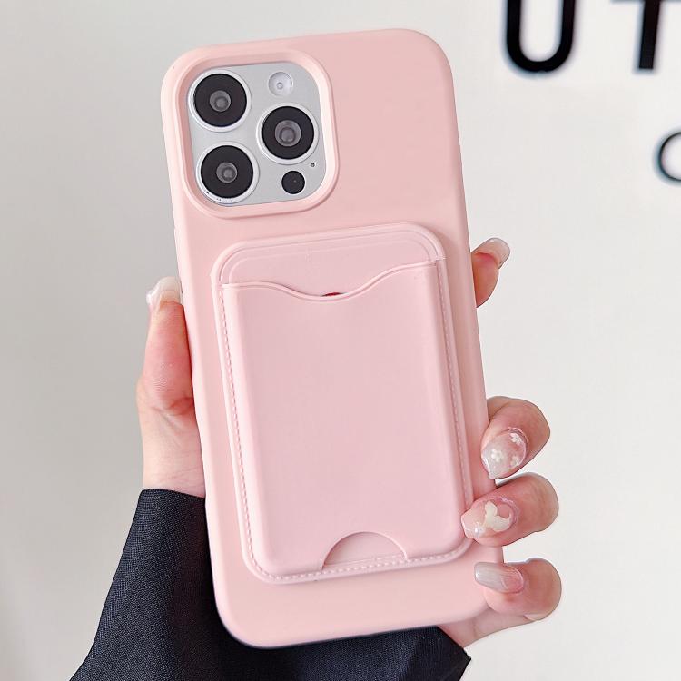 For iPhone 16 Pro Macaron-Style Card Holder Magnetic TPU Phone Case