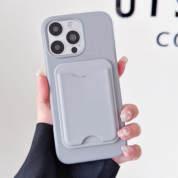 For iPhone 16 Pro Macaron-Style Card Holder Magnetic TPU Phone Case