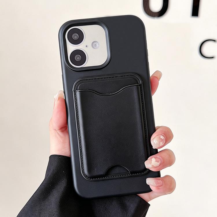 For iPhone 16 Macaron-Style Card Holder Magnetic TPU Phone Case