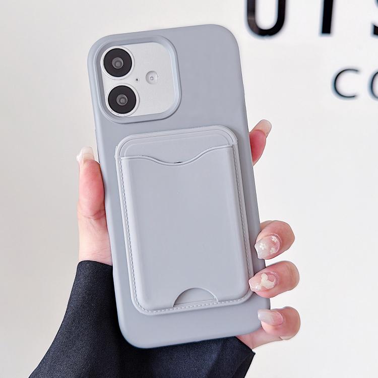 For iPhone 16 Macaron-Style Card Holder Magnetic TPU Phone Case