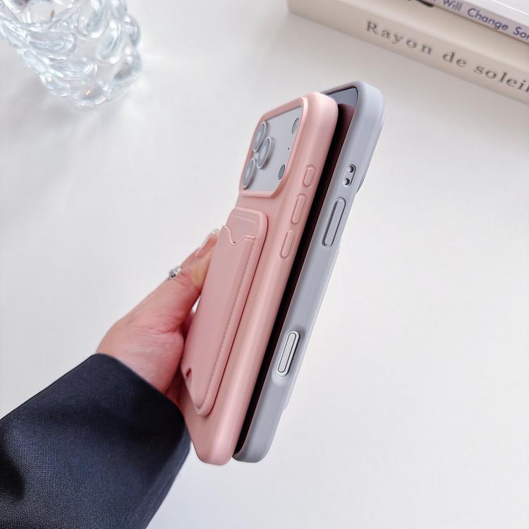 For iPhone 15 Pro Max Macaron-Style Card Holder Magnetic TPU Phone Case