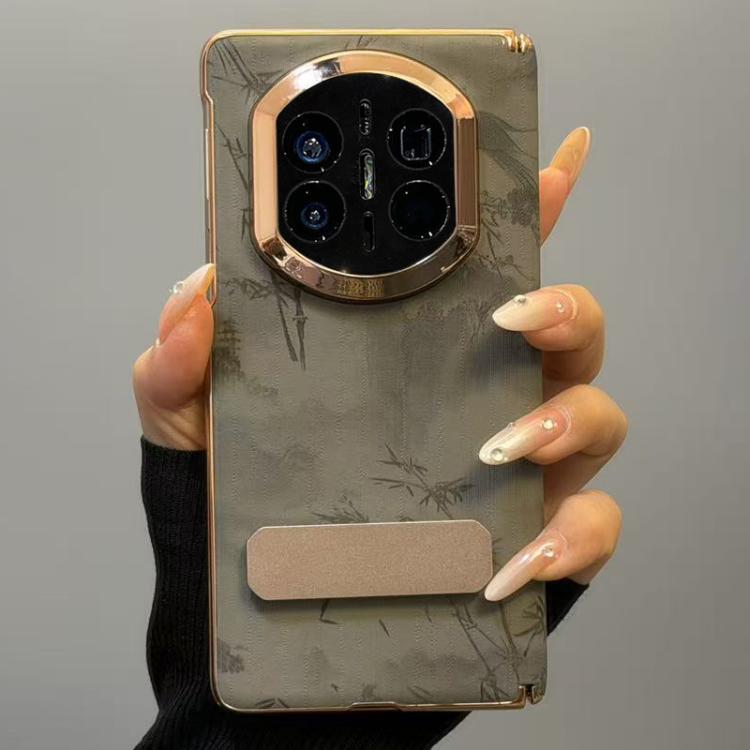 For Huawei Mate X5 Bamboo Forest Pattern Rotating Stand Shockproof Phone Case