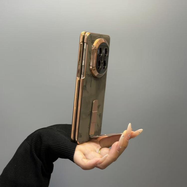 For Huawei Mate X7 Bamboo Forest Pattern Rotating Stand Shockproof Phone Case