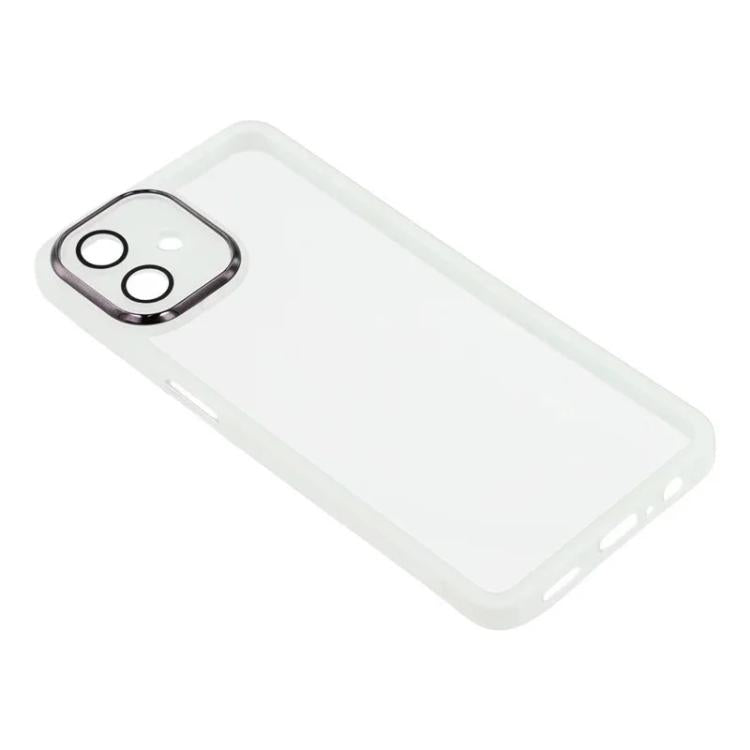 For Galaxy A06 4G WANLONFENG Electroplated Frame Translucent TPU Phone Case with Screen Film
