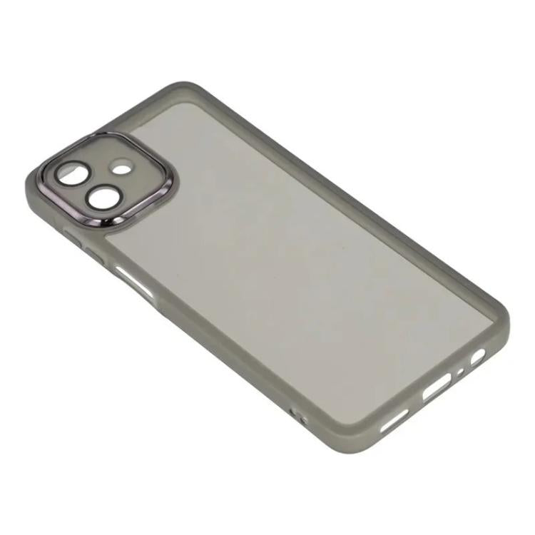 For Galaxy A06 4G WANLONFENG Electroplated Frame Translucent TPU Phone Case with Screen Film