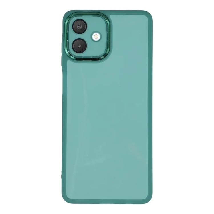 For Galaxy A06 4G WANLONFENG Electroplated Frame Translucent TPU Phone Case with Screen Film
