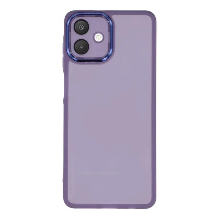 For Galaxy A06 4G WANLONFENG Electroplated Frame Translucent TPU Phone Case with Screen Film