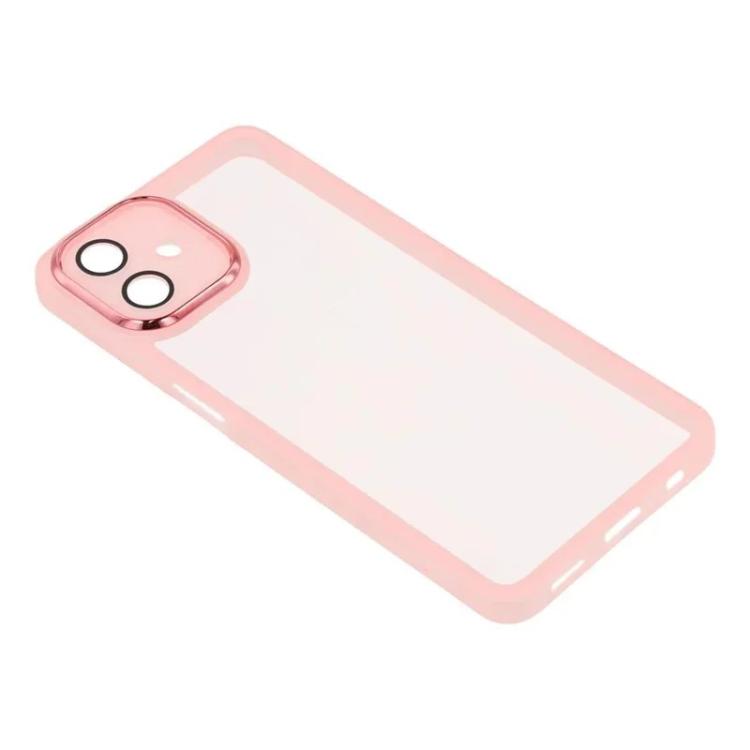 For Galaxy A07 4G WANLONFENG Electroplated Frame Translucent TPU Phone Case with Screen Film