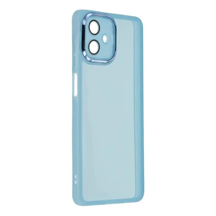 For Galaxy A07 4G WANLONFENG Electroplated Frame Translucent TPU Phone Case with Screen Film