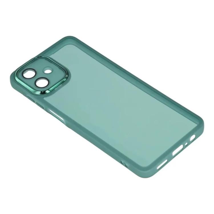 For Galaxy A07 4G WANLONFENG Electroplated Frame Translucent TPU Phone Case with Screen Film