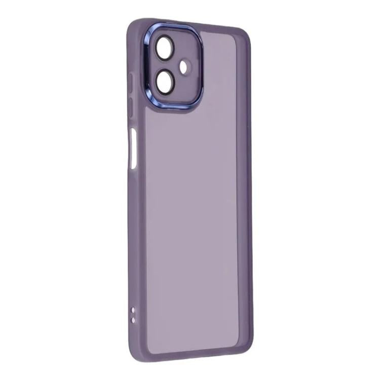 For Galaxy A07 4G WANLONFENG Electroplated Frame Translucent TPU Phone Case with Screen Film