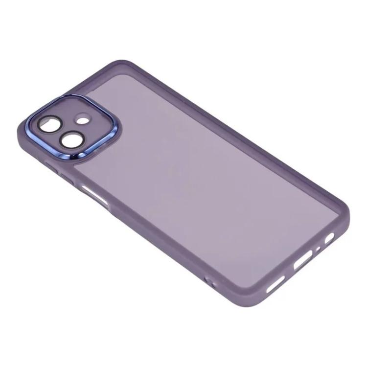 For Galaxy A07 4G WANLONFENG Electroplated Frame Translucent TPU Phone Case with Screen Film