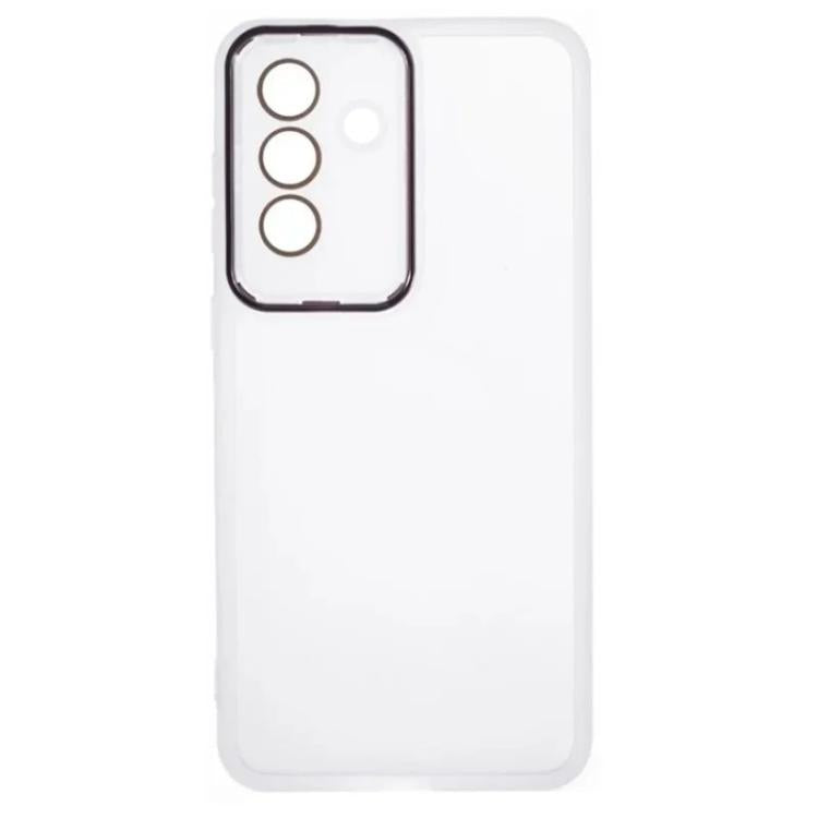 For Galaxy A27 5G WANLONFENG Electroplated Frame Translucent TPU Phone Case with Screen Film