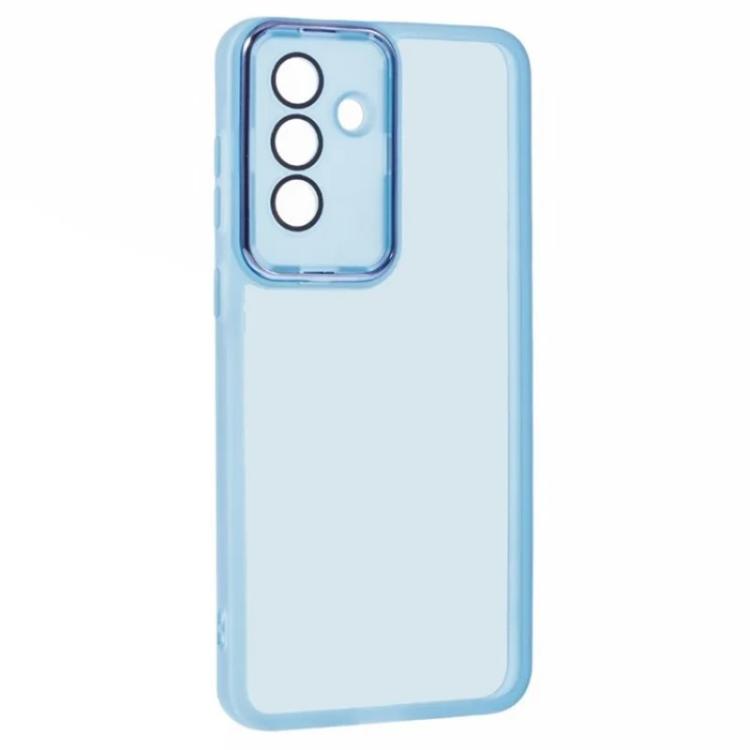 For Galaxy A36 5G WANLONFENG Electroplated Frame Translucent TPU Phone Case with Screen Film
